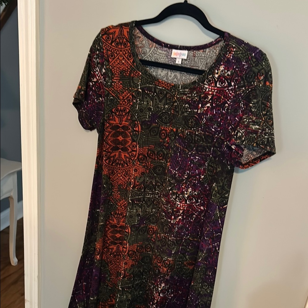 LulaRoe Carly Multicolor Patterned Women's Dress